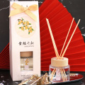 Chinoiserie glass bottle+5pcs black fiber sticks+packing box+fragrance oil